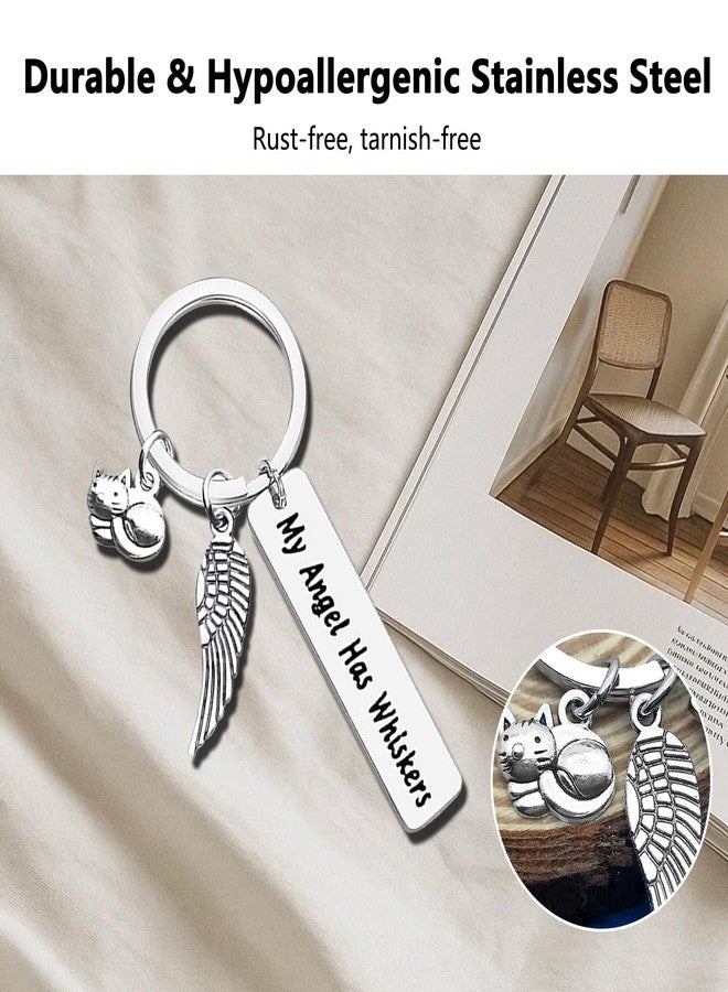 ZGGAZCA Pet Memorial Keychain for Cat Lovers Remembrance Jewelry in Memory of Cats Loss of a Pet Memorials Funerary Items for Cat Owner Sympathy Keepsake Keyring - Image 5